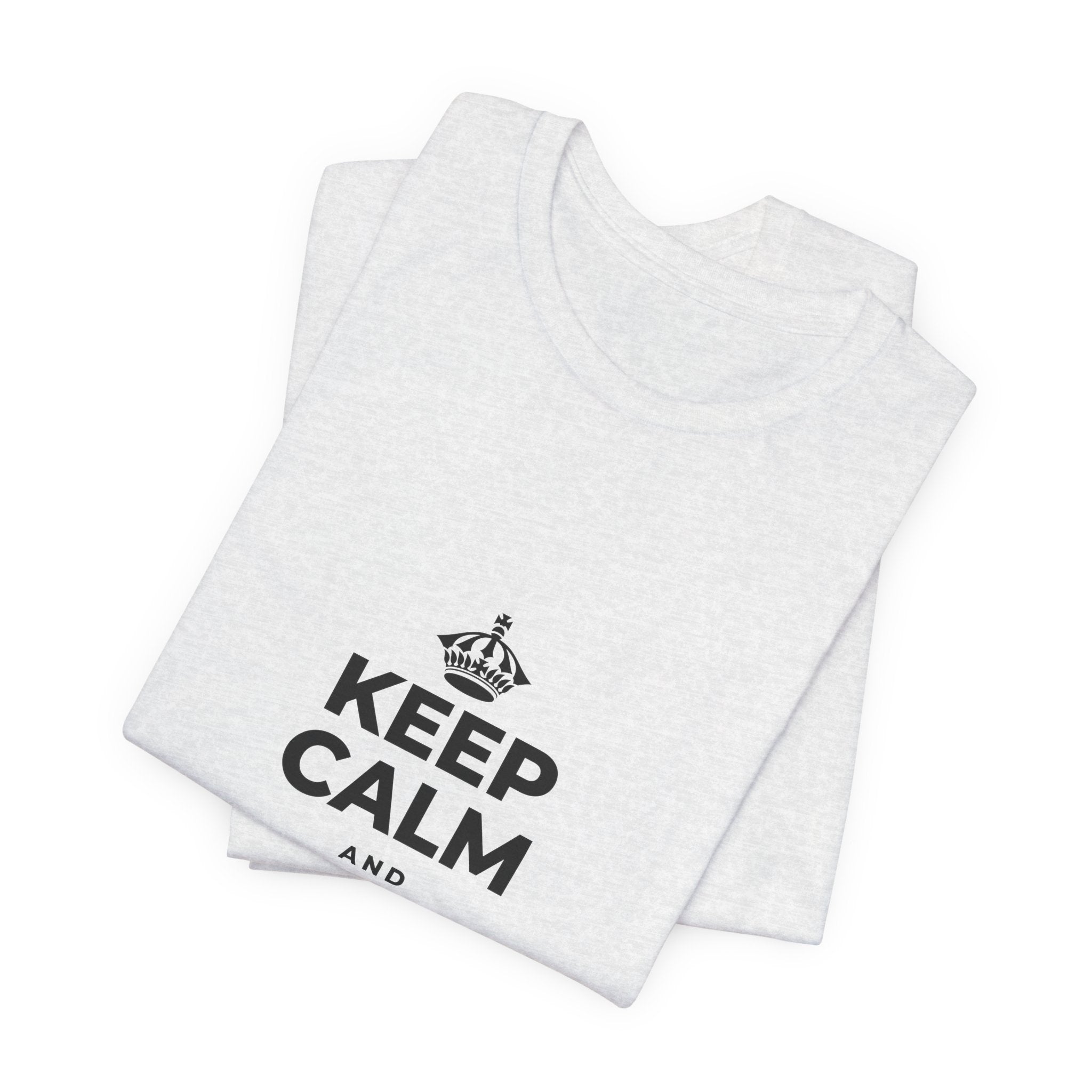 KEEP CALM AND CHASE THE MOONLIGHT T-Shirt (Soft Cream–Heather Mauve)