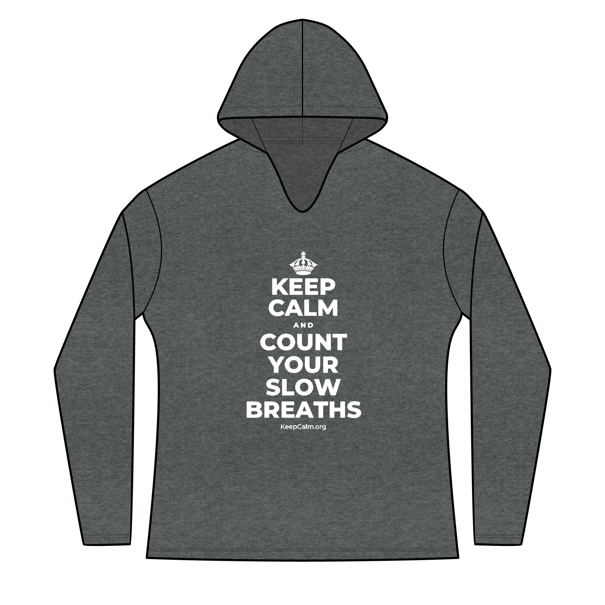KEEP CALM AND COUNT YOUR SLOW BREATHS Women's Long Sleeve Hoodie