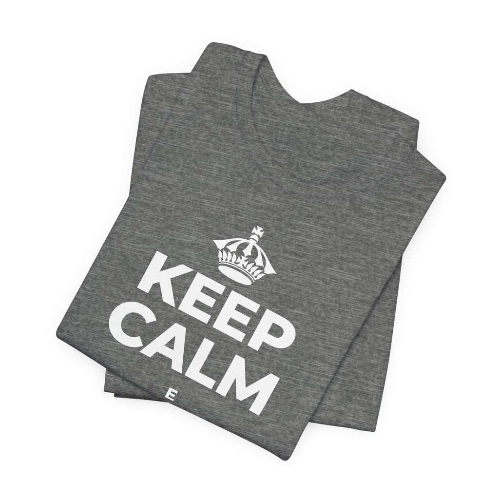 KEEP CALM E RESPIRACI SOPRA T-Shirt (Baby Blue–Silver)