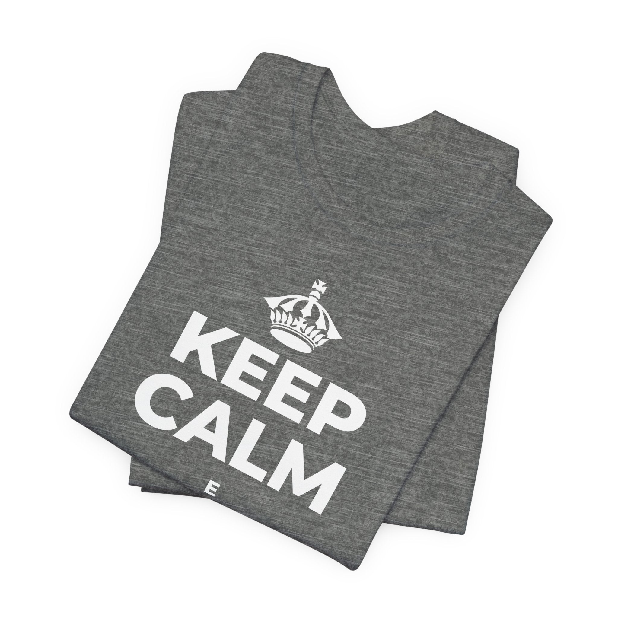 KEEP CALM E RESPIRACI SOPRA T-Shirt (Baby Blue–Silver)