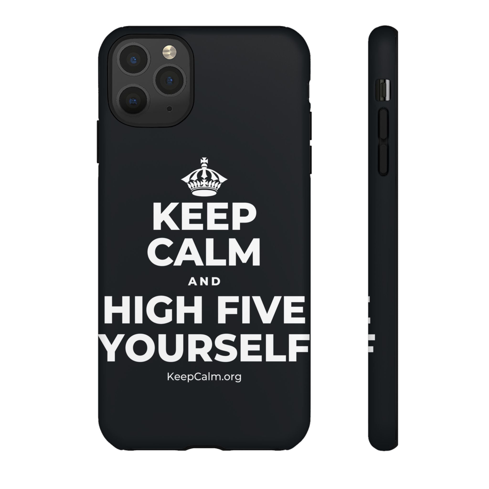 KEEP CALM AND HIGH FIVE YOURSELF Phone Case (Dark)