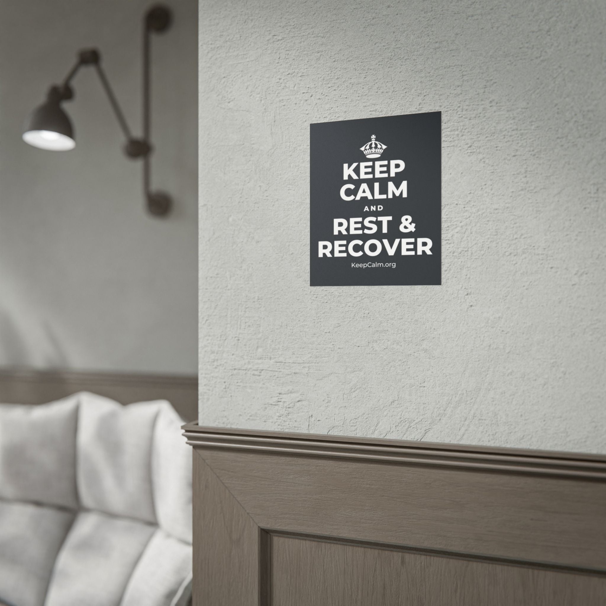 KEEP CALM AND REST & RECOVER Poster (Dark)