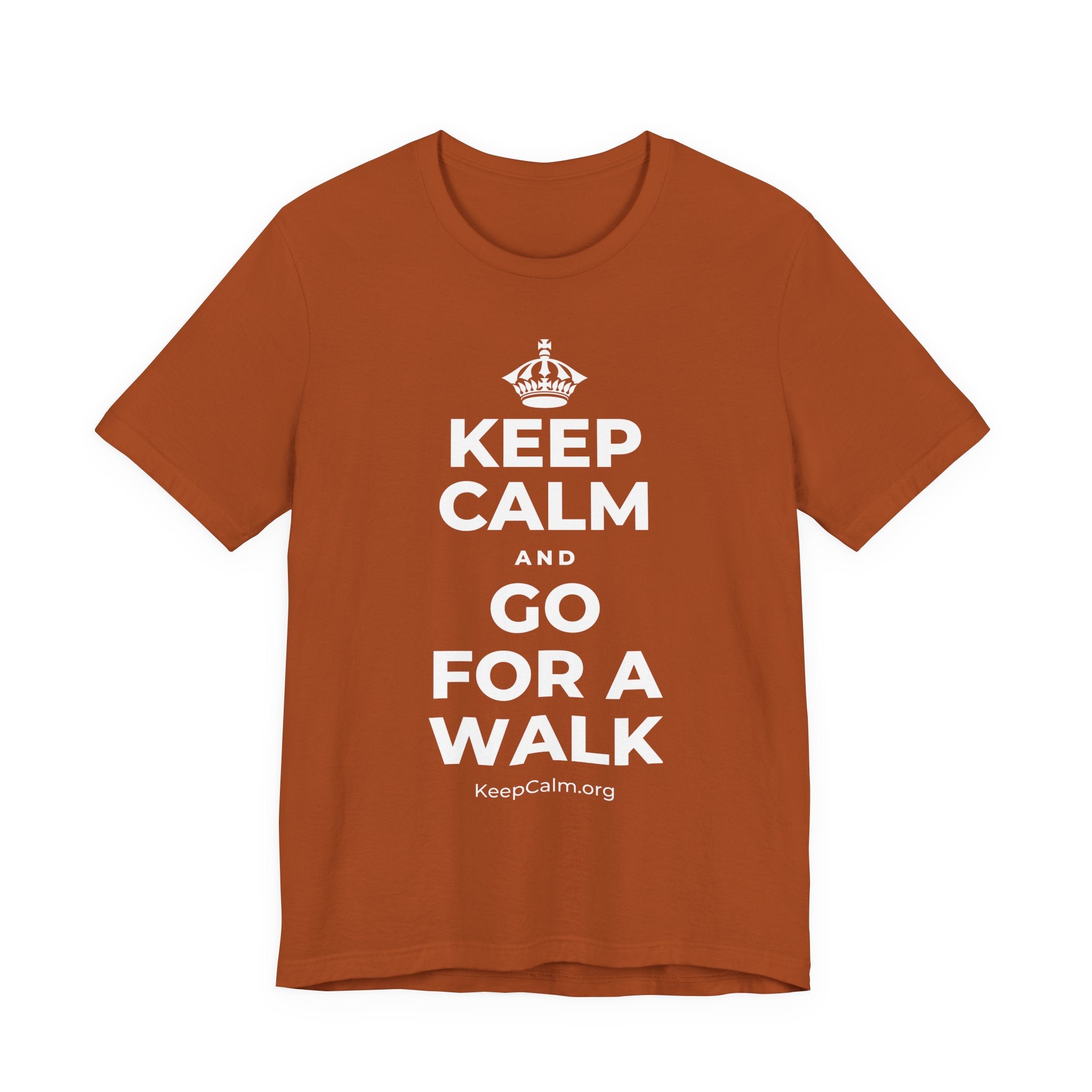 KEEP CALM AND GO FOR A WALK T-Shirt (Military Green–Autumn)
