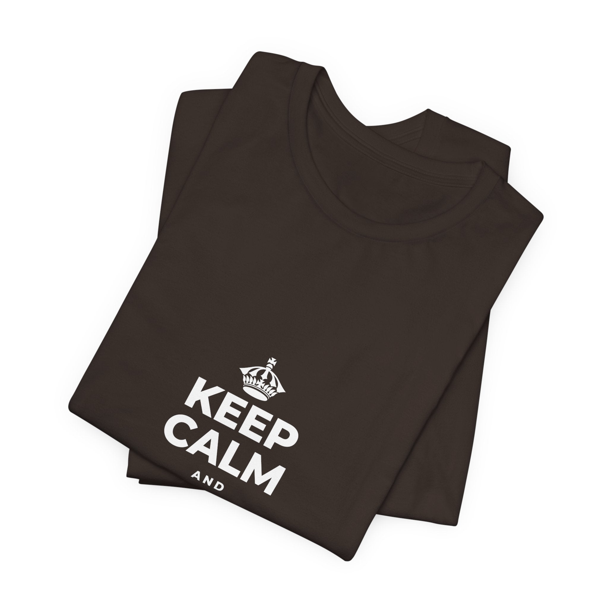 KEEP CALM AND STAY UNBOTHERED T-Shirt (Soft Cream–Heather Mauve)