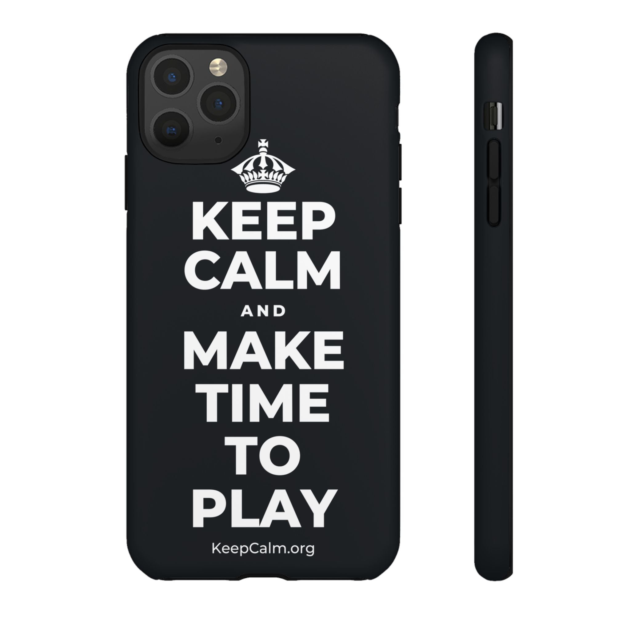 KEEP CALM AND MAKE TIME TO PLAY Phone Case (Dark)