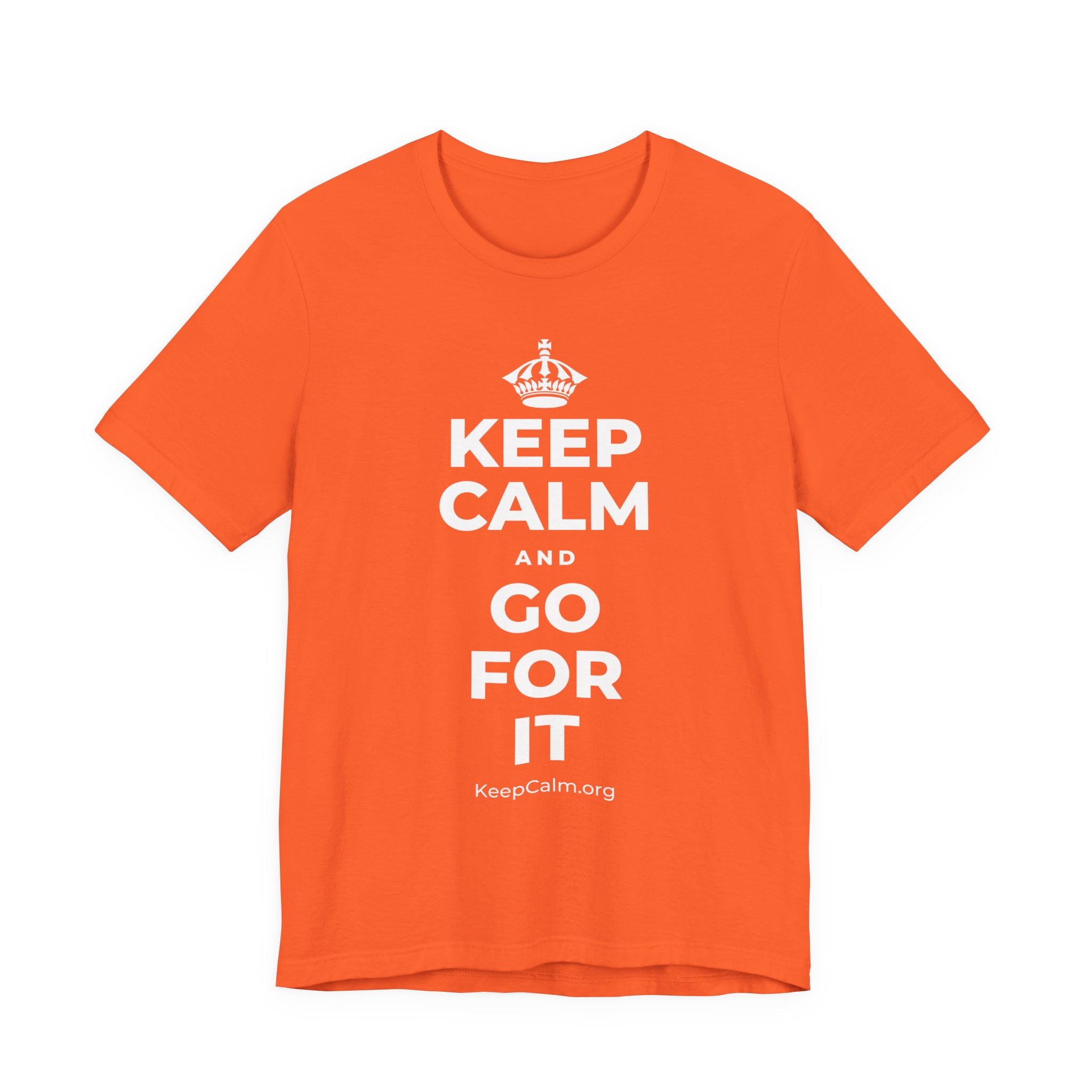 KEEP CALM AND GO FOR IT T-Shirt (Baby Blue–Silver)