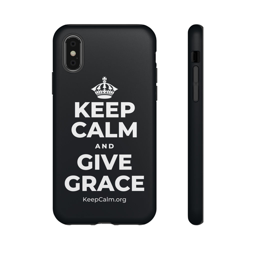 KEEP CALM AND GIVE GRACE Phone Case (Dark)