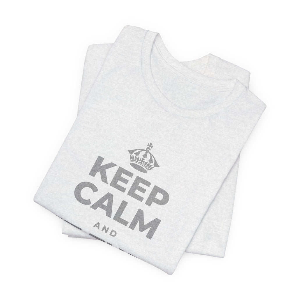 KEEP CALM AND LET THEM LOOK T-Shirt (Soft Cream–Heather Mauve)