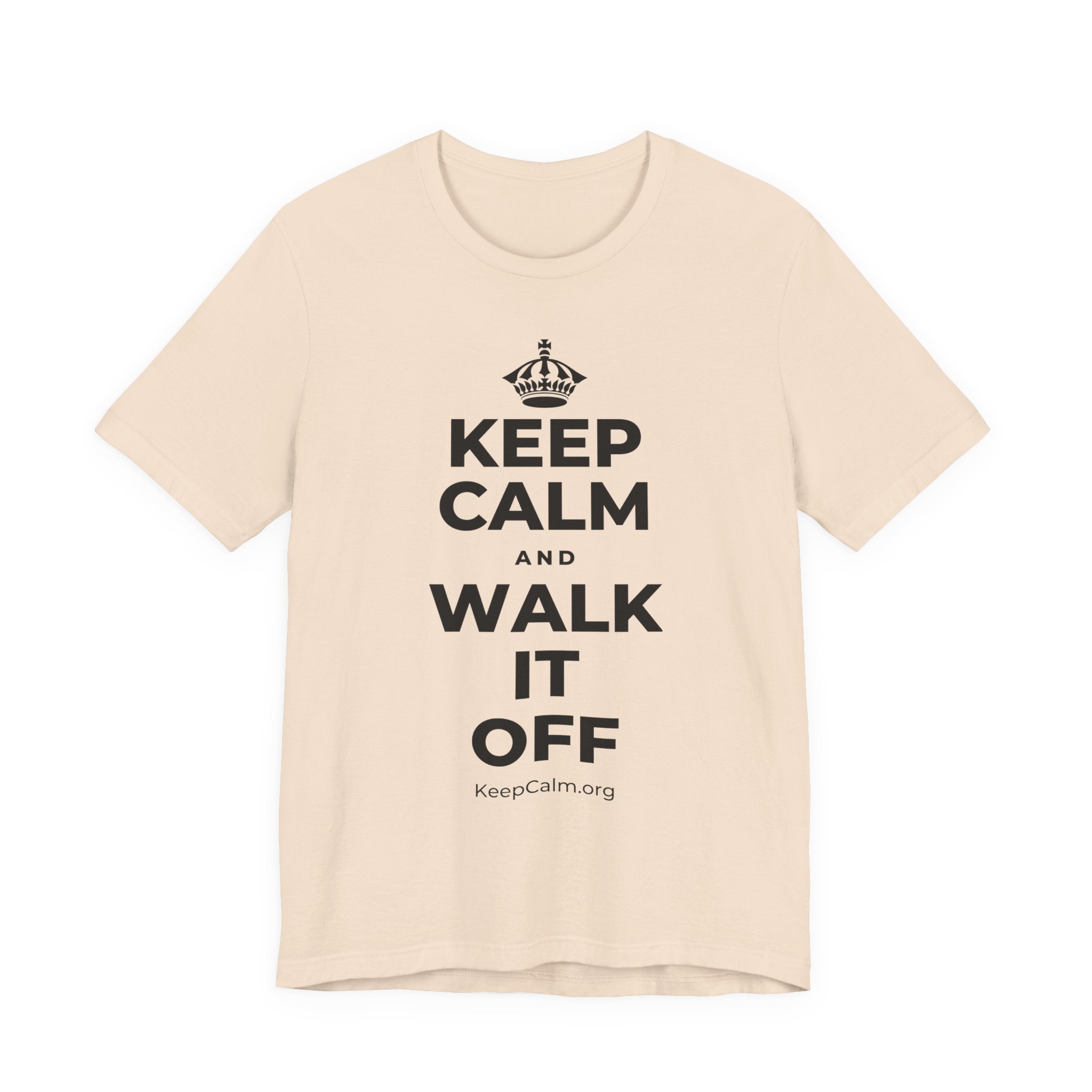 KEEP CALM AND WALK IT OFF T-Shirt (Soft Cream–Heather Mauve)