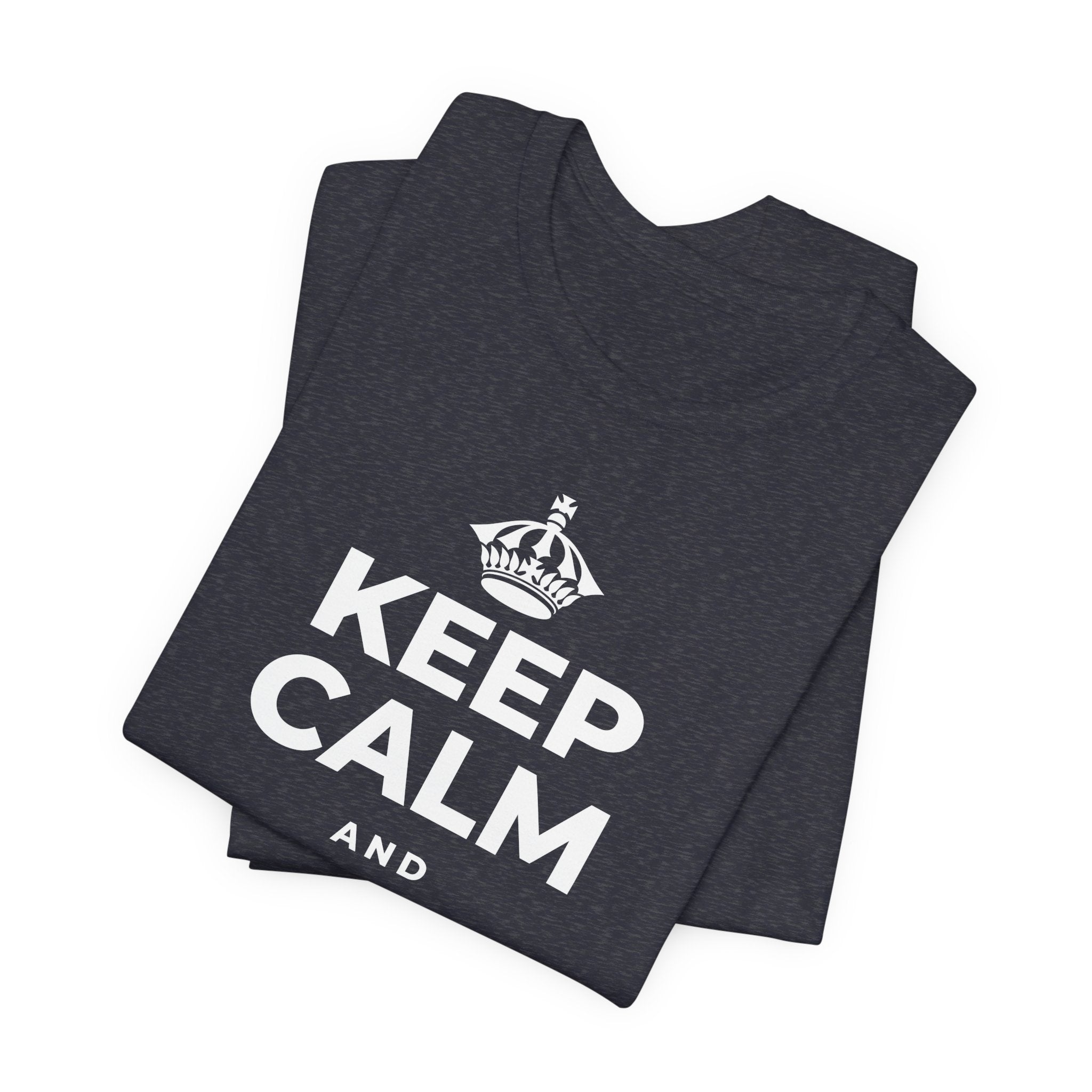 KEEP CALM AND UNCLENCH T-Shirt (White–Asphalt)