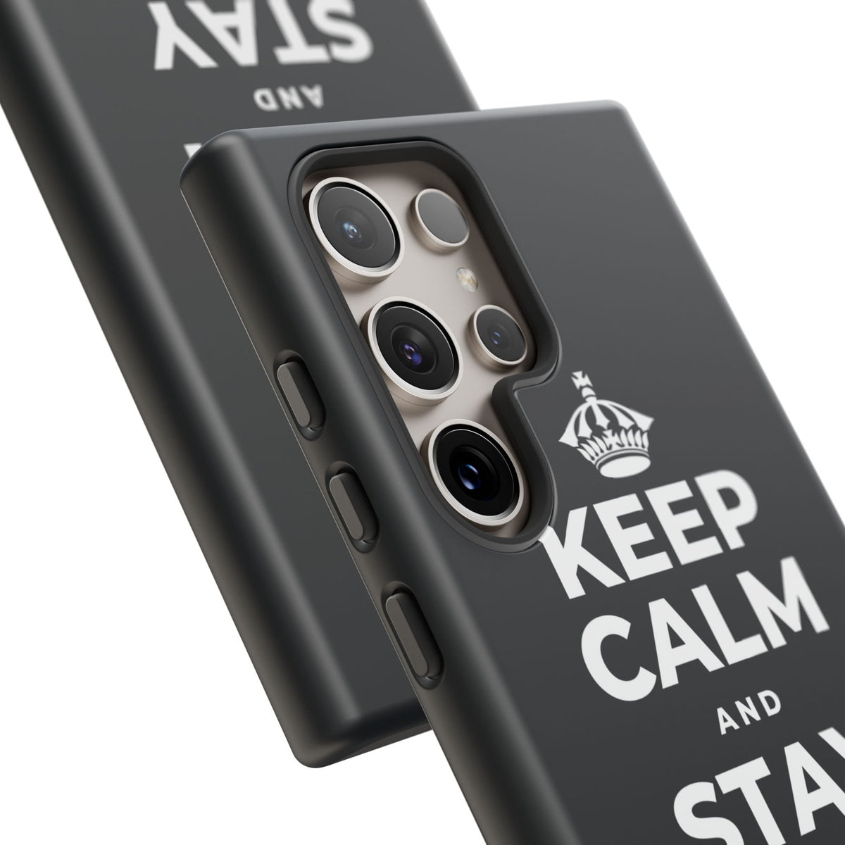 KEEP CALM AND STAY RIGHT HERE Phone Case (Dark)