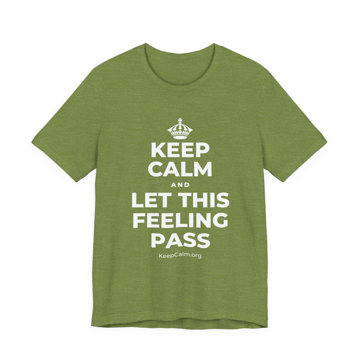 KEEP CALM AND LET THIS FEELING PASS T-Shirt (Baby Blue–Silver)