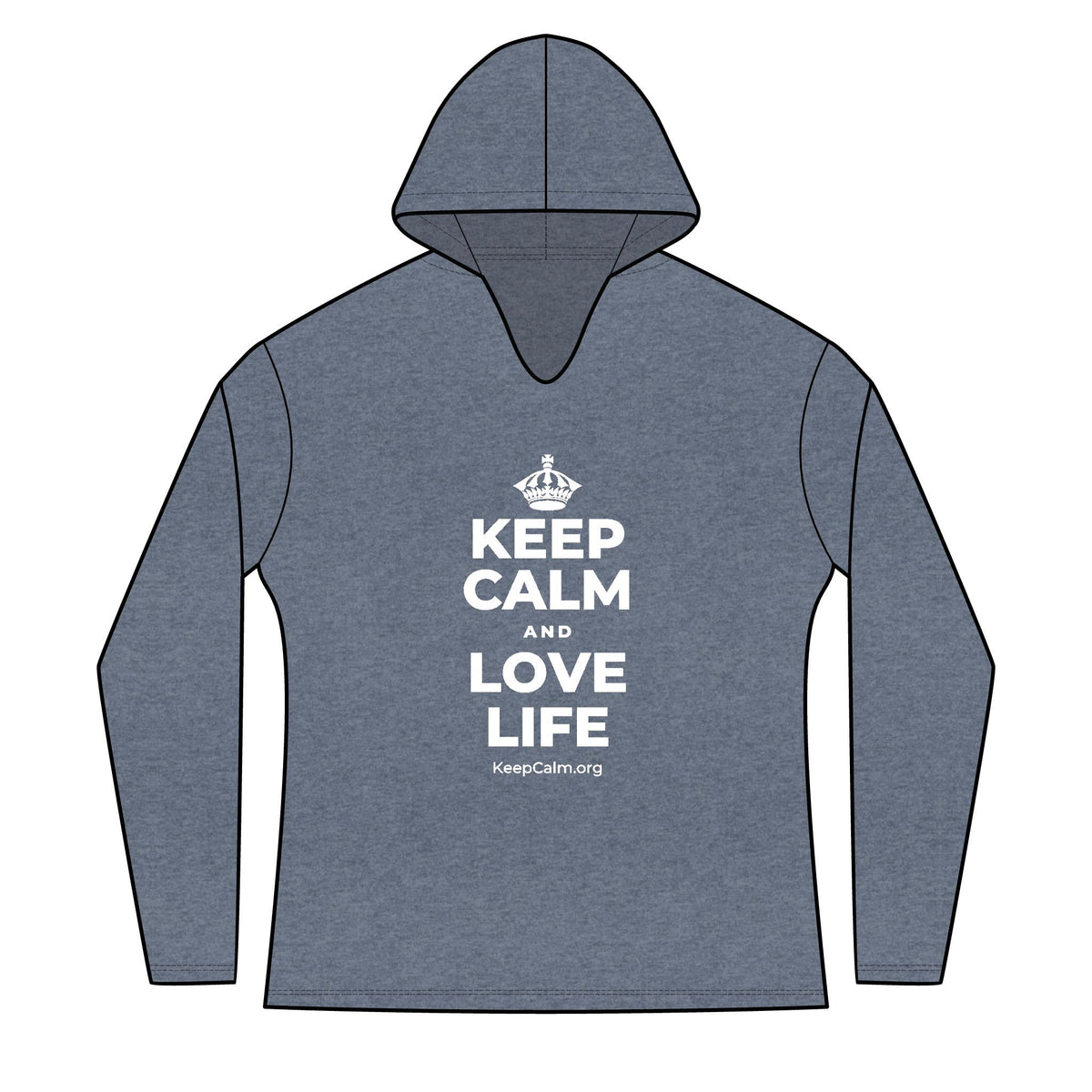 KEEP CALM AND LOVE LIFE Women's Long Sleeve Hoodie