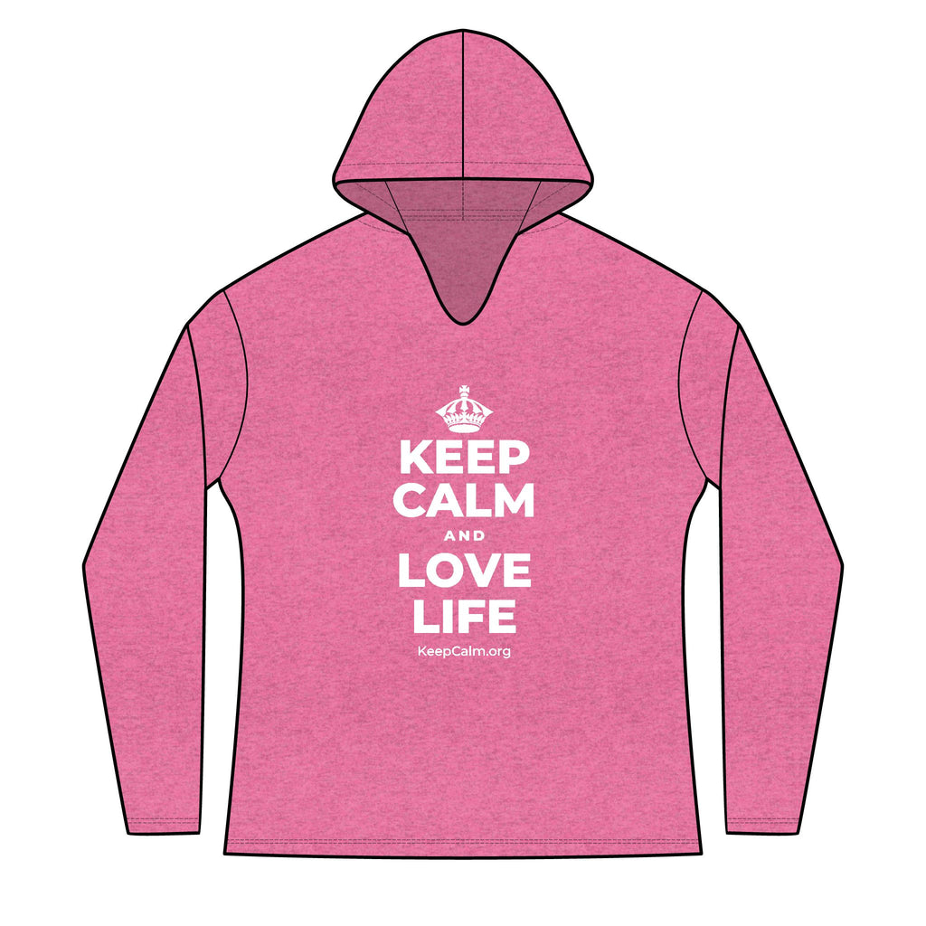 KEEP CALM AND LOVE LIFE Women's Long Sleeve Hoodie