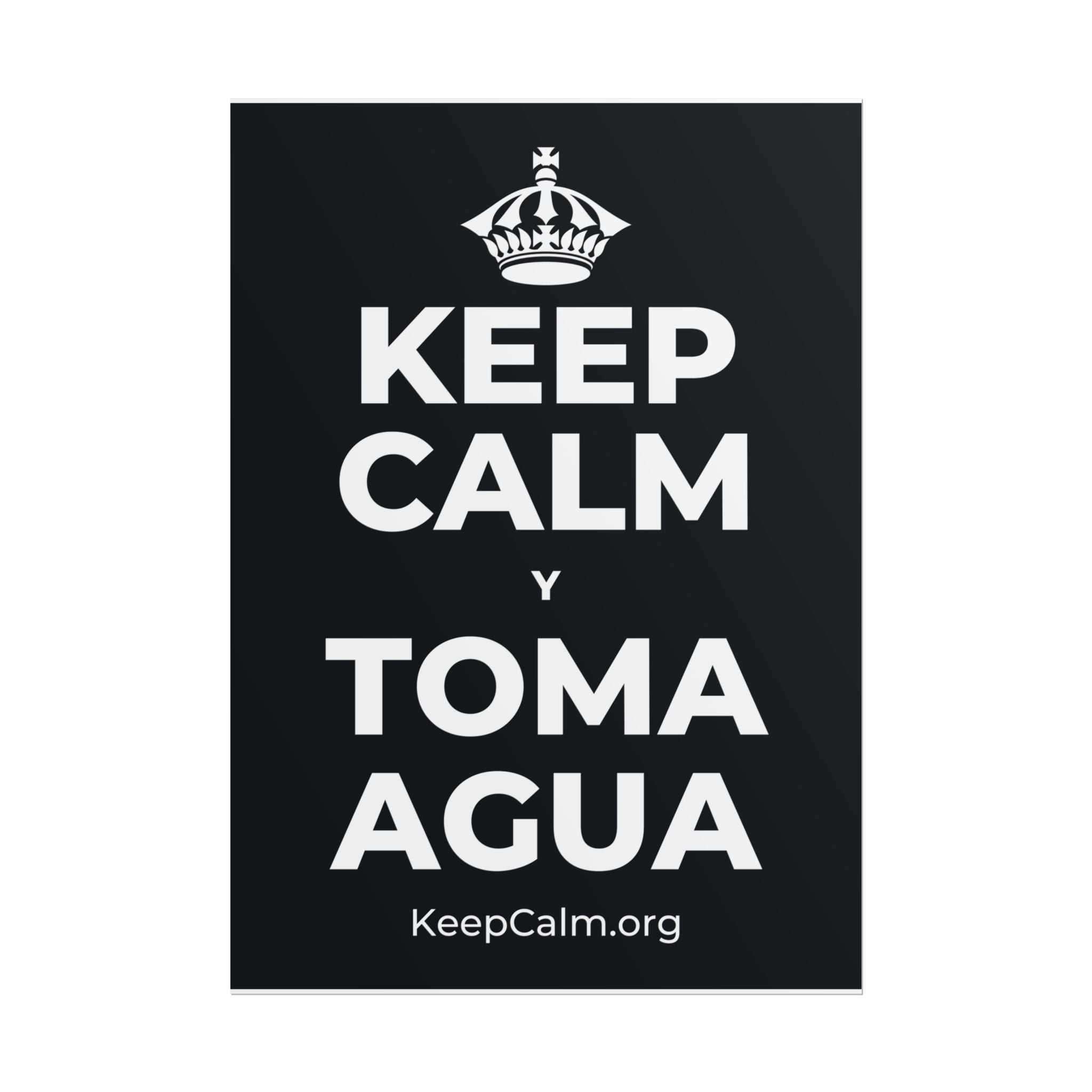 KEEP CALM Y TOMA AGUA Poster (Dark)