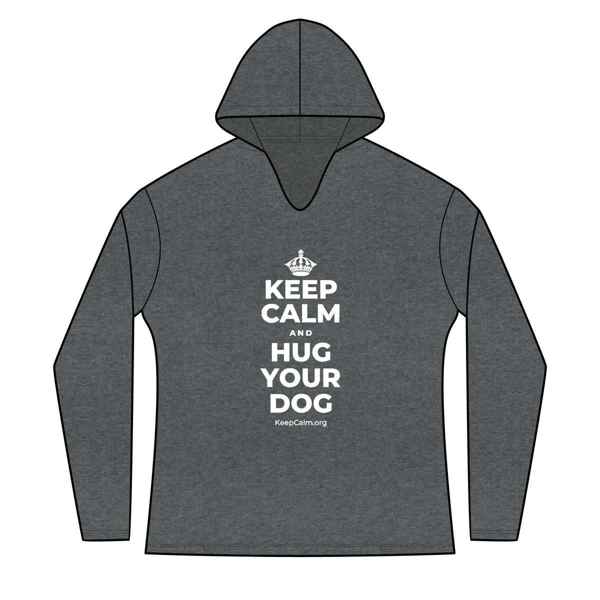 KEEP CALM AND HUG YOUR DOG Women's Long Sleeve Hoodie