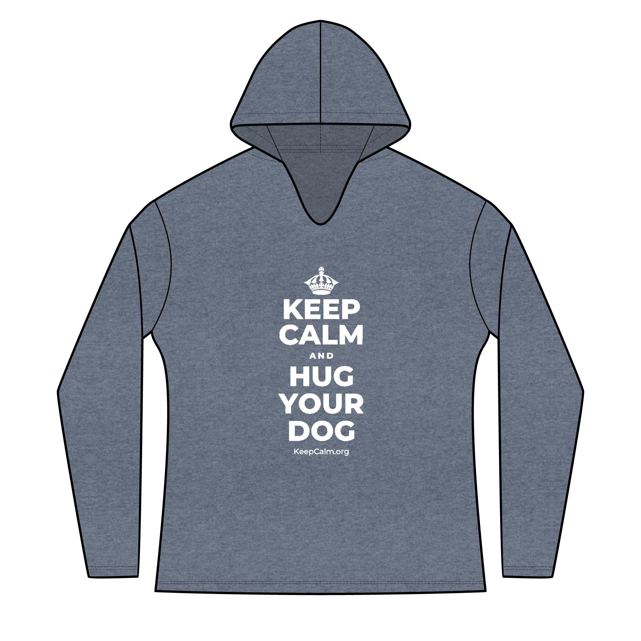 KEEP CALM AND HUG YOUR DOG Women's Long Sleeve Hoodie