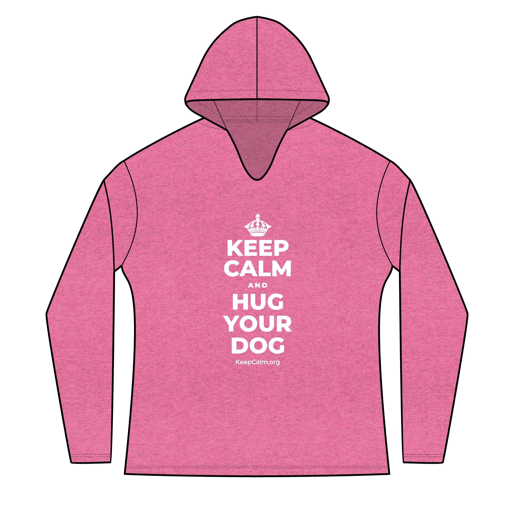 KEEP CALM AND HUG YOUR DOG Women's Long Sleeve Hoodie