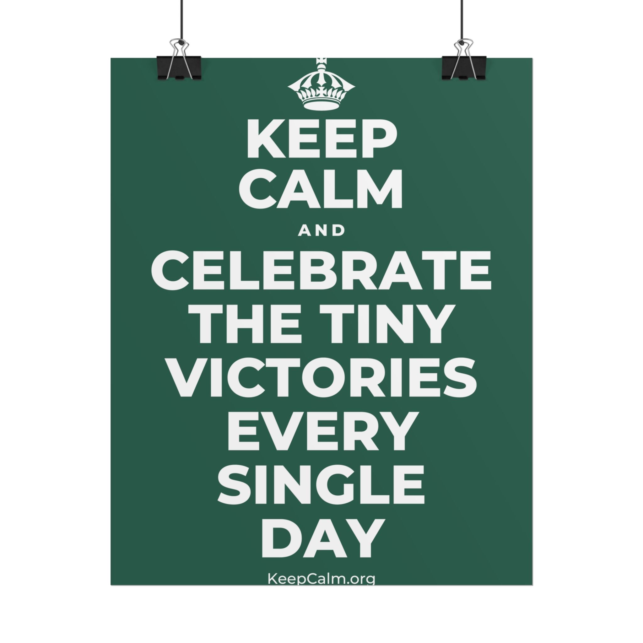 KEEP CALM AND CELEBRATE THE TINY VICTORIES EVERY SINGLE DAY Poster