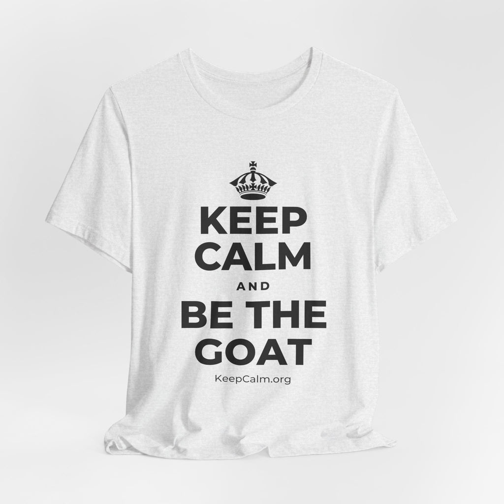 KEEP CALM AND BE THE GOAT T-Shirt (Soft Cream–Heather Mauve)