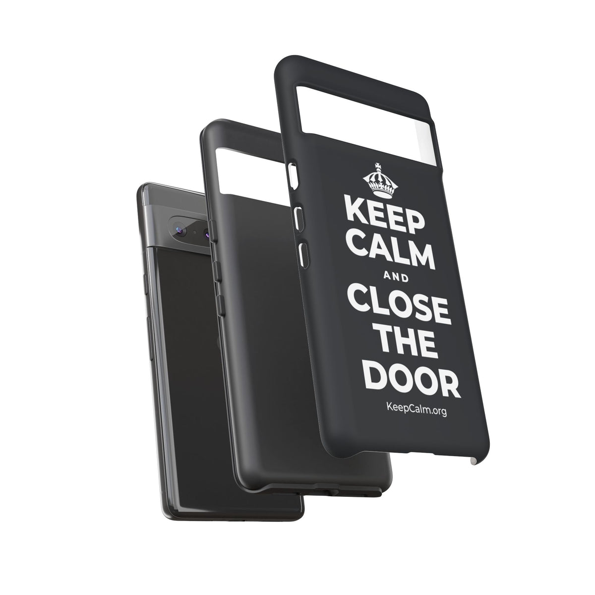 KEEP CALM AND CLOSE THE DOOR Phone Case (Dark)