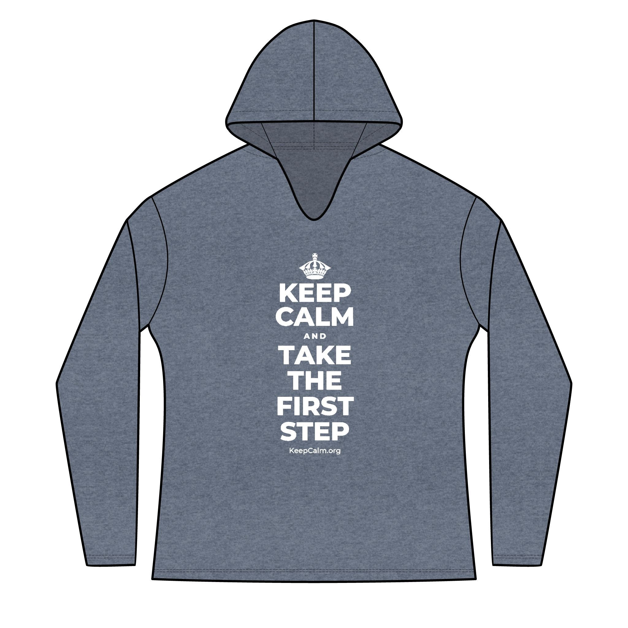 KEEP CALM AND TAKE THE FIRST STEP Women's Long Sleeve Hoodie