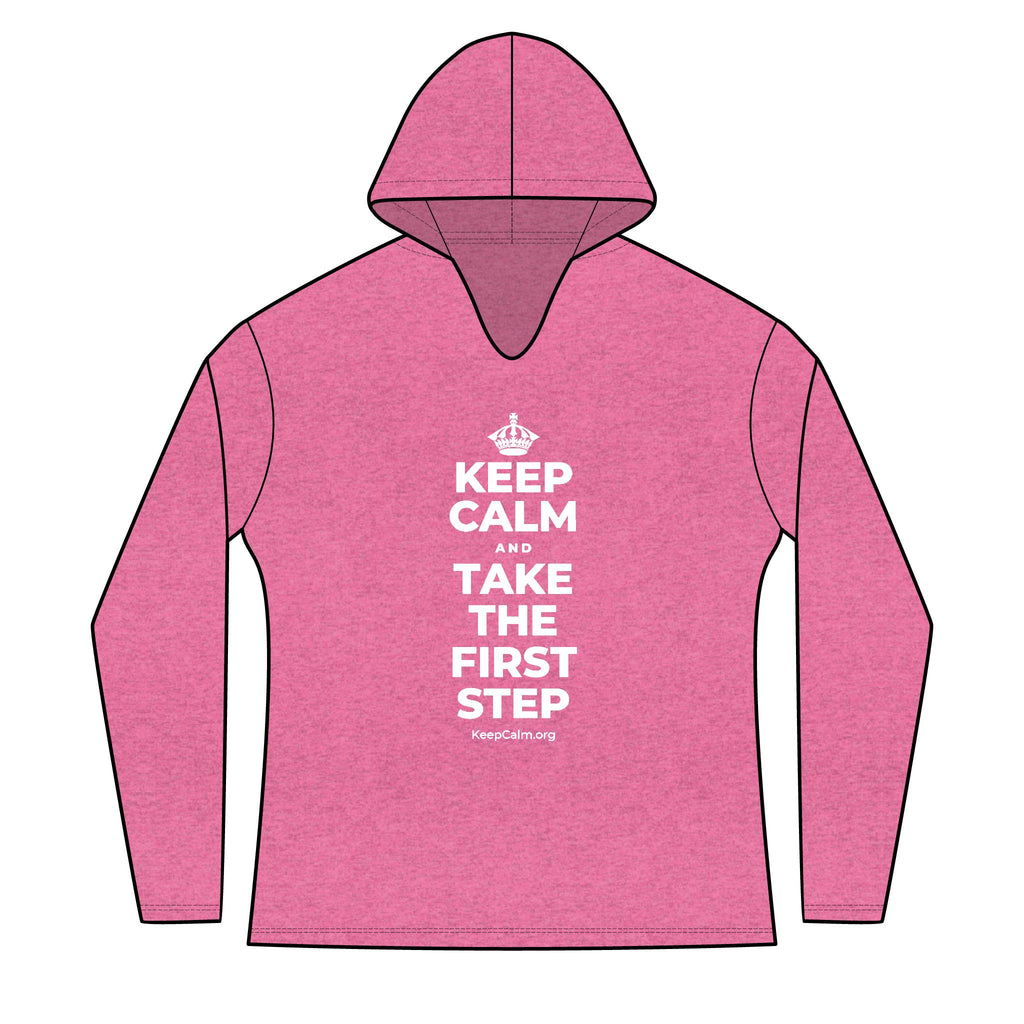 KEEP CALM AND TAKE THE FIRST STEP Women's Long Sleeve Hoodie