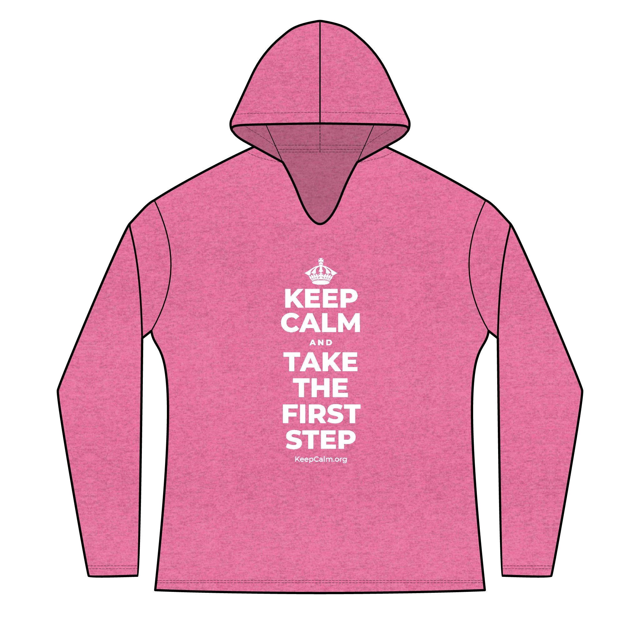 KEEP CALM AND TAKE THE FIRST STEP Women's Long Sleeve Hoodie
