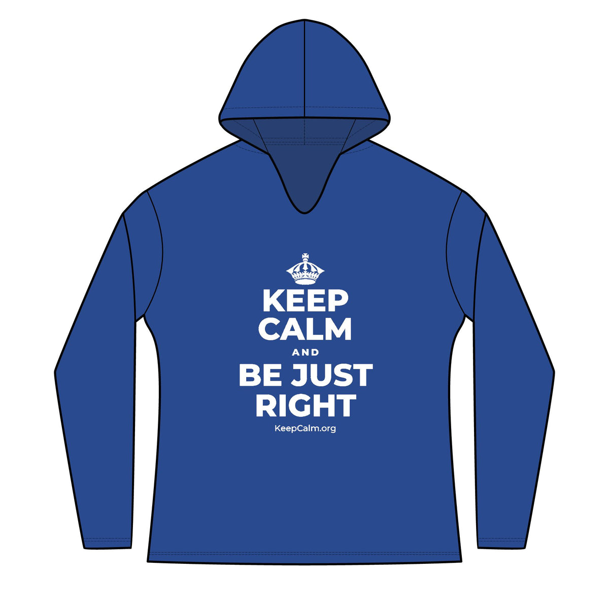 KEEP CALM AND BE JUST RIGHT Women's Long Sleeve Hoodie