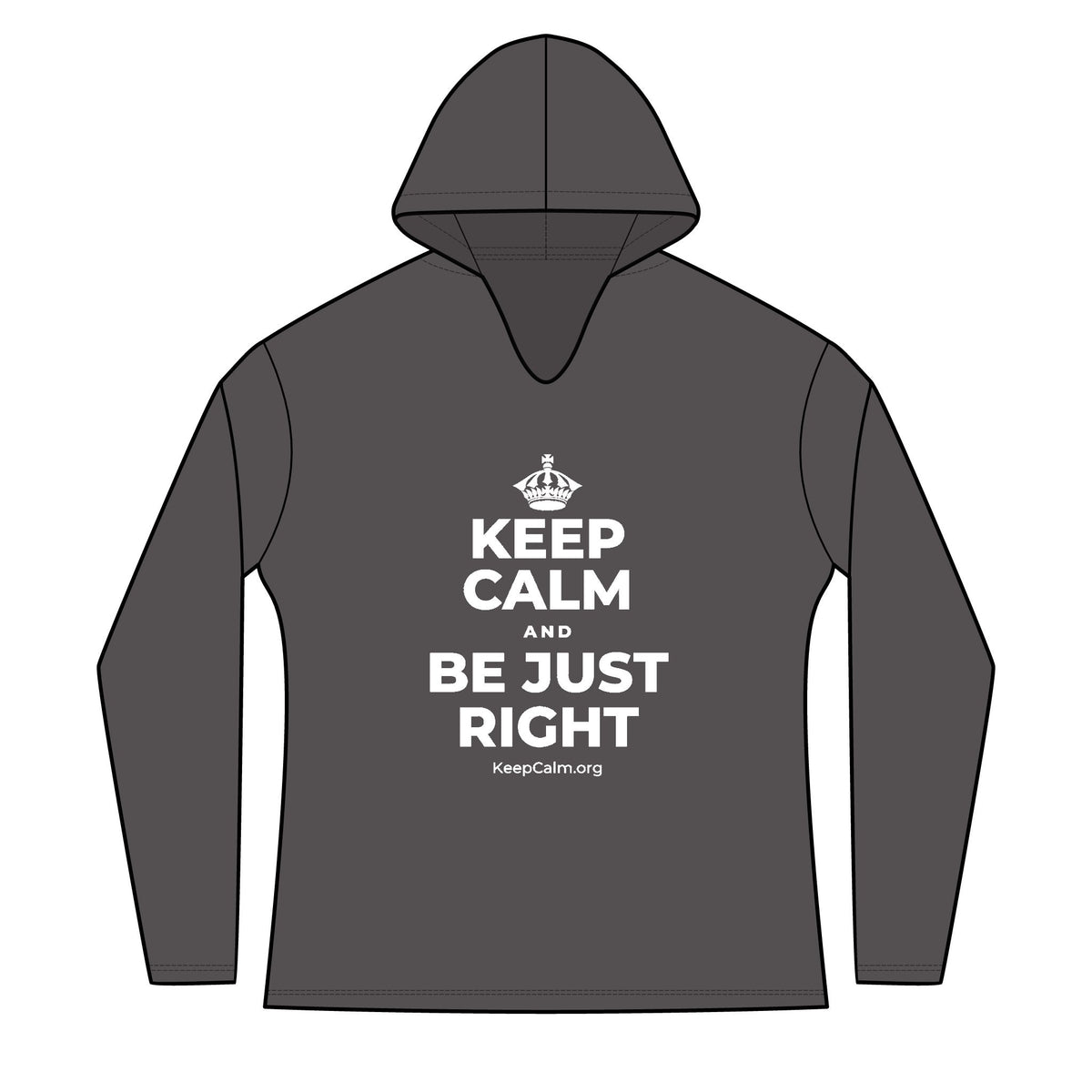 KEEP CALM AND BE JUST RIGHT Women's Long Sleeve Hoodie