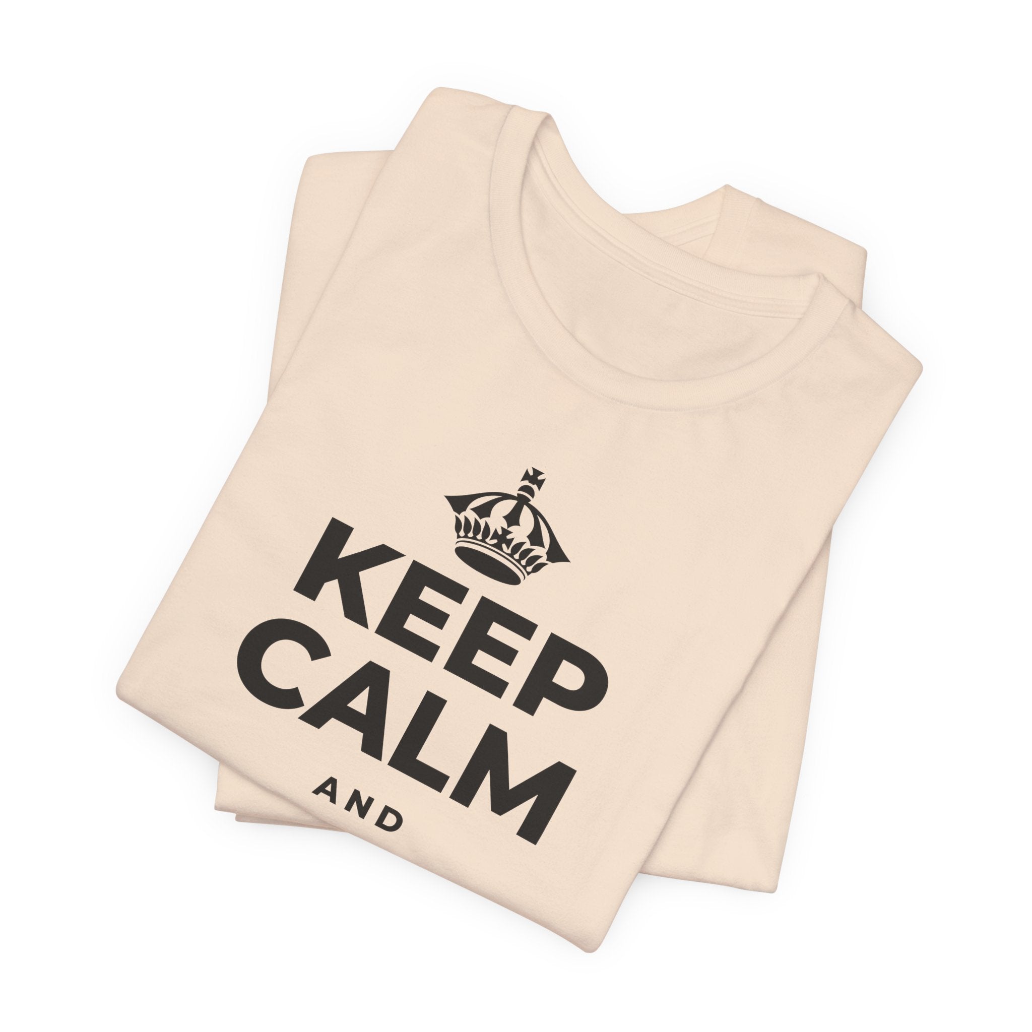 KEEP CALM AND UNCLENCH T-Shirt (Soft Cream–Heather Mauve)