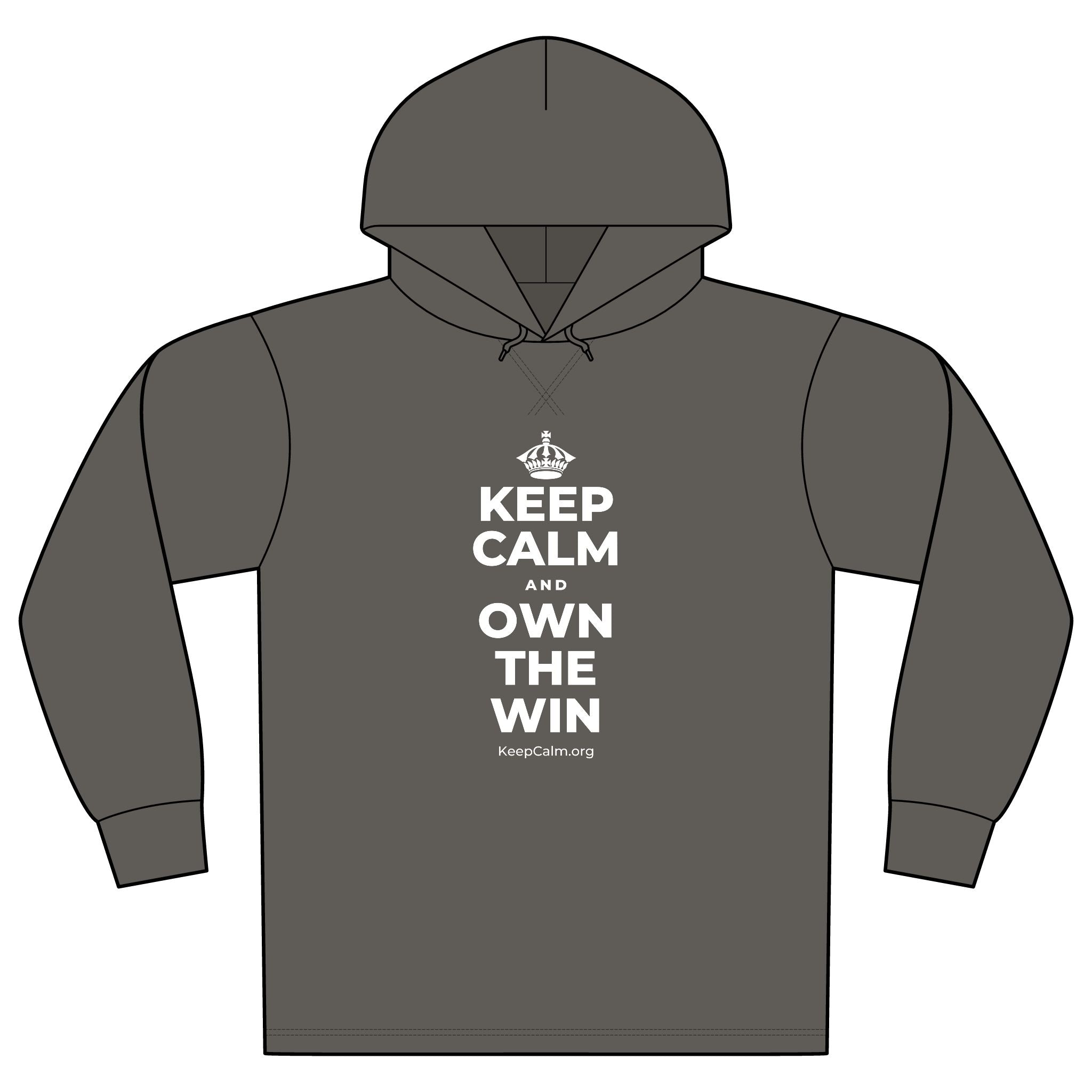 KEEP CALM AND OWN THE WIN Organic Hoodie Tee
