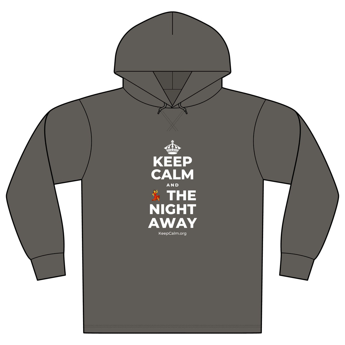 KEEP CALM AND 💃 THE NIGHT AWAY Organic Hoodie Tee