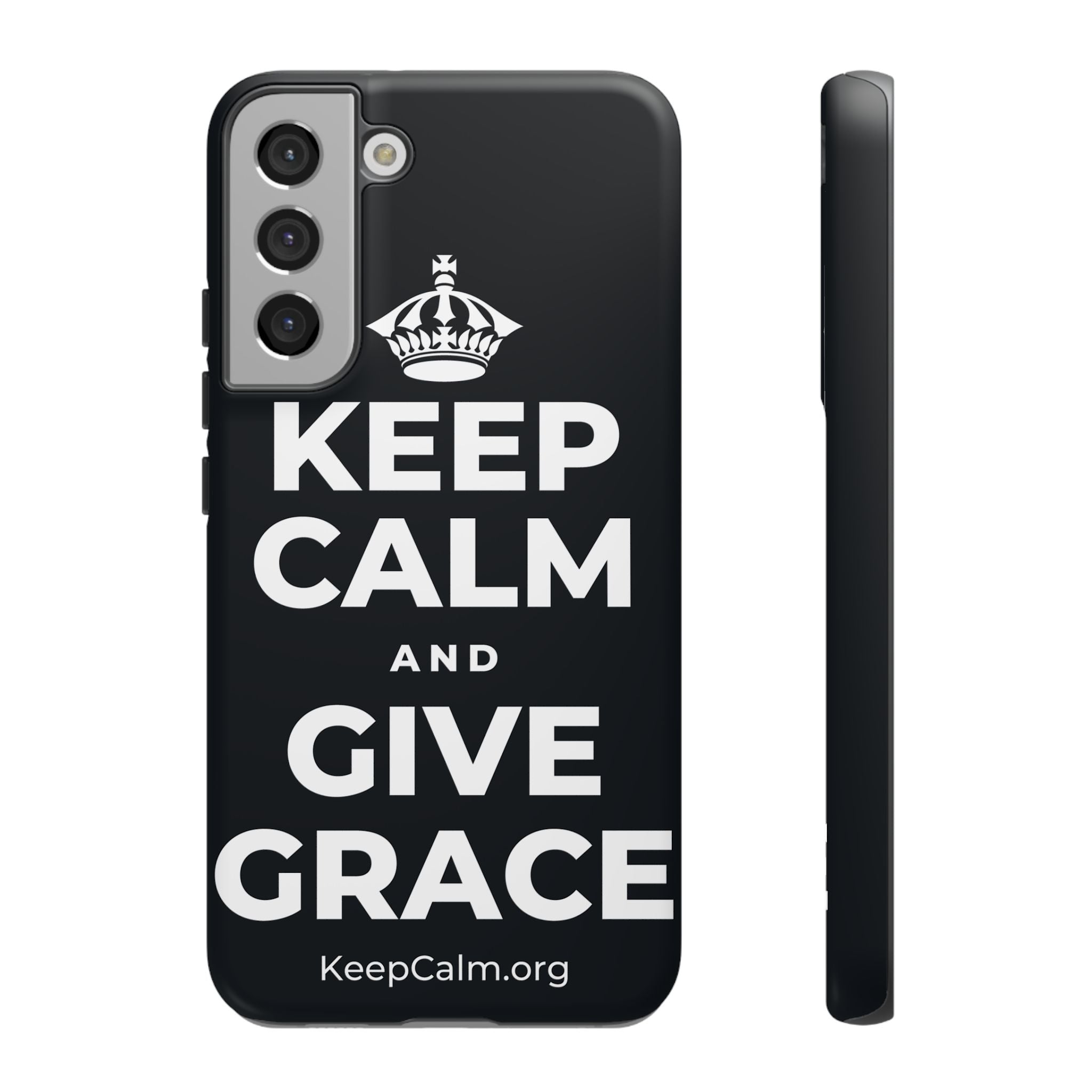 KEEP CALM AND GIVE GRACE Phone Case (Dark)