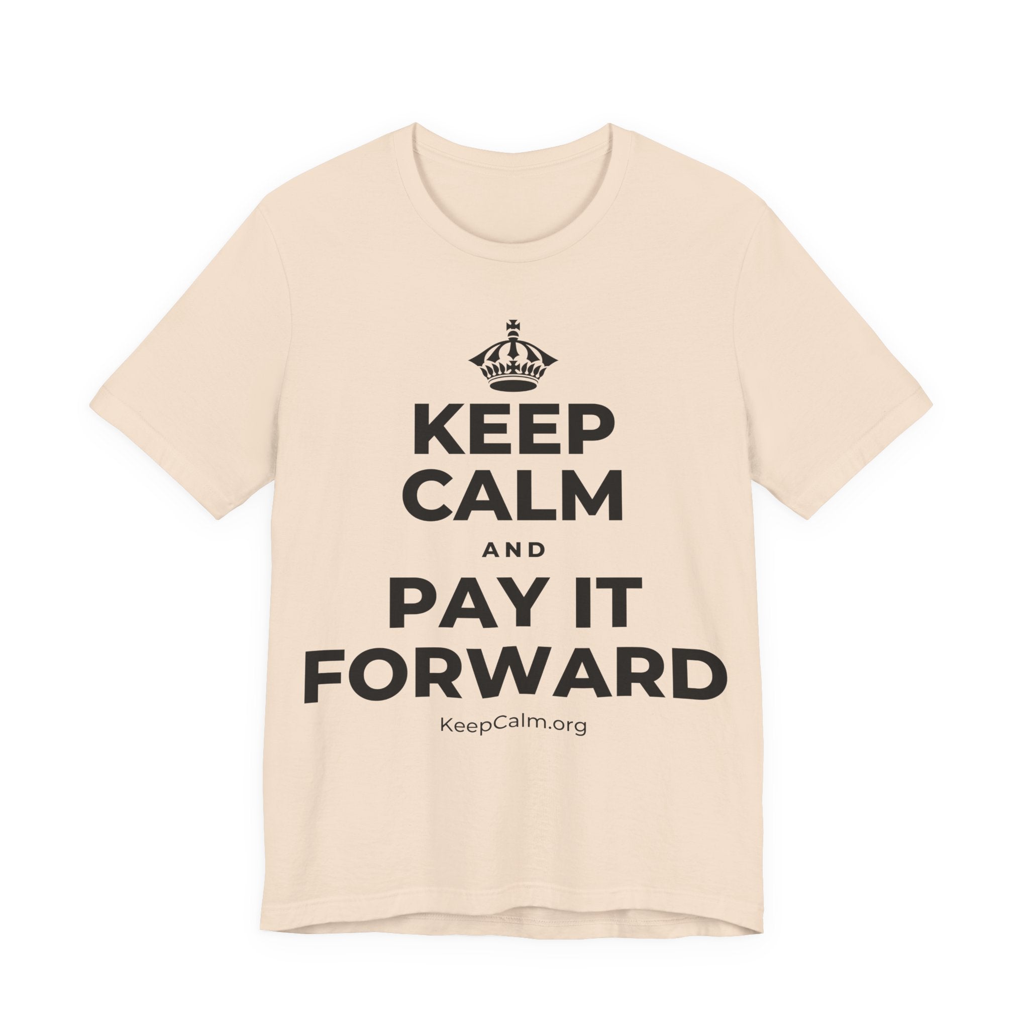 KEEP CALM AND PAY IT FORWARD T-Shirt (Soft Cream–Heather Mauve)