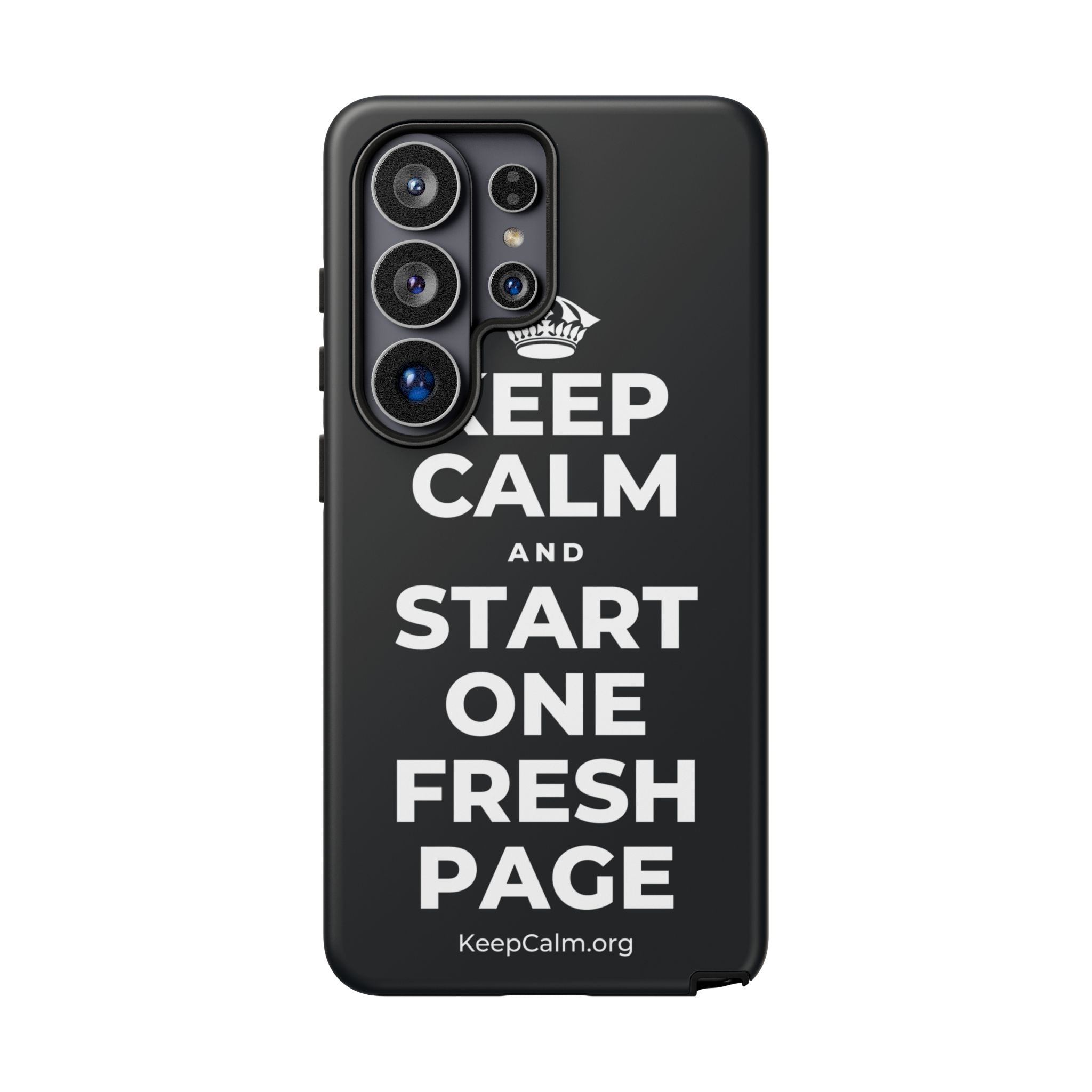 KEEP CALM AND START ONE FRESH PAGE Phone Case (Dark)