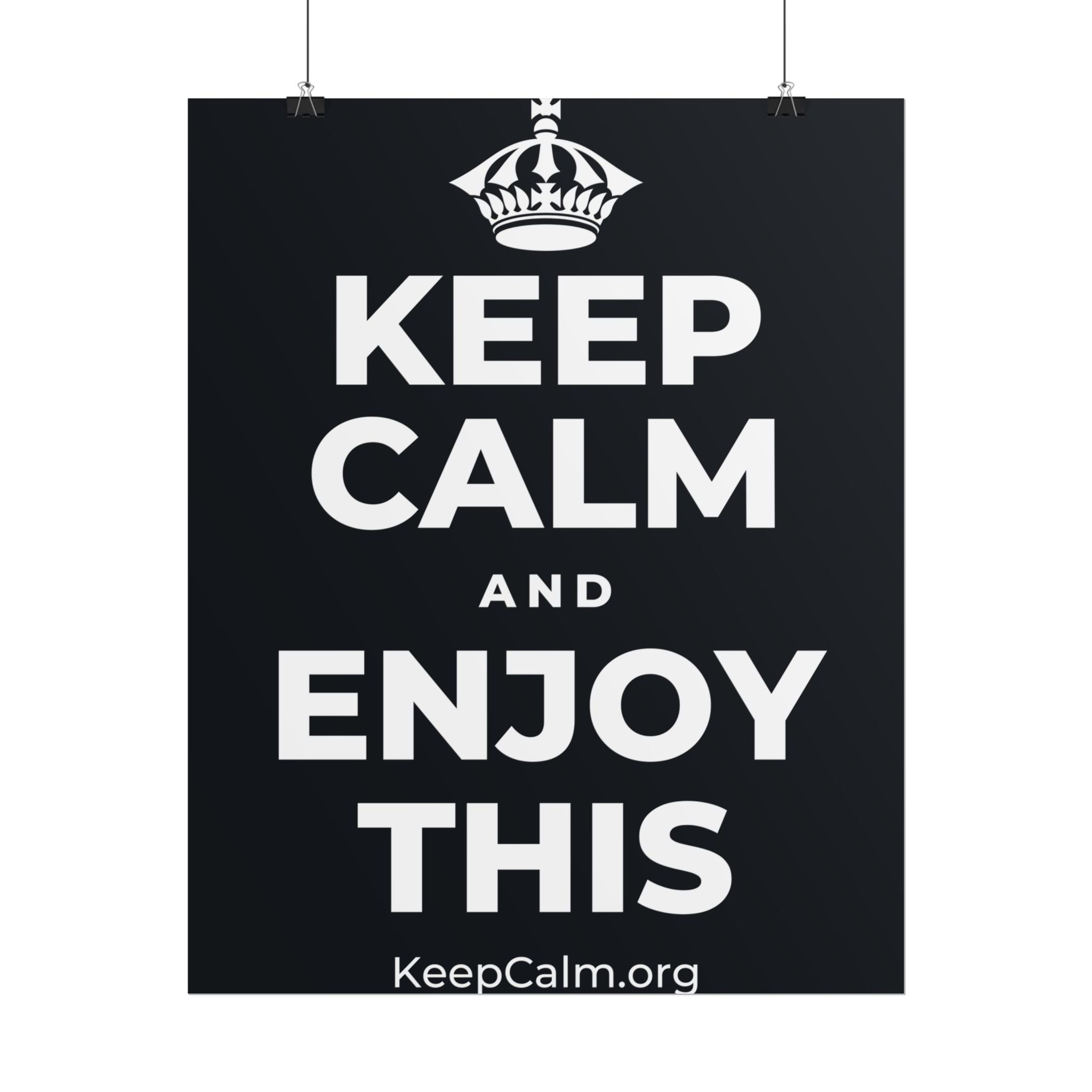 KEEP CALM AND ENJOY THIS Poster (Dark)