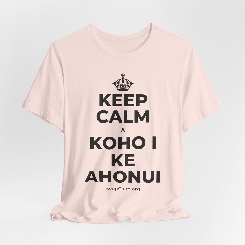 KEEP CALM A KOHO I KE AHONUI T-Shirt (Soft Cream–Heather Mauve)