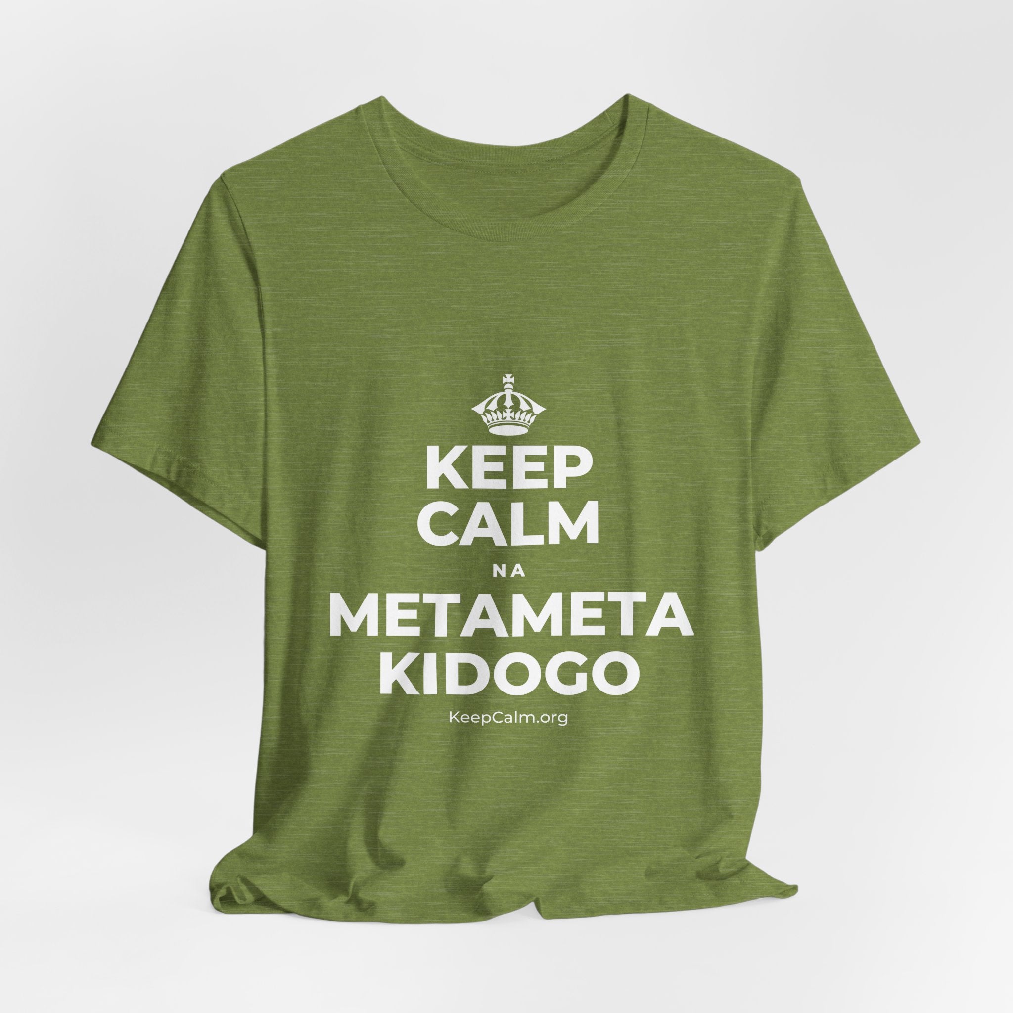KEEP CALM NA METAMETA KIDOGO T-Shirt (Baby Blue–Silver)