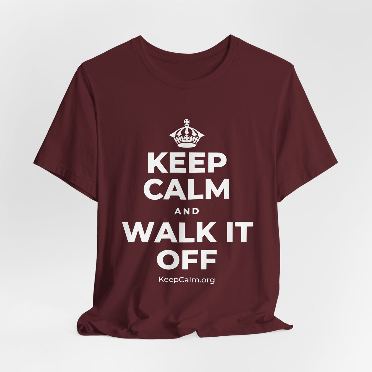 KEEP CALM AND WALK IT OFF T-Shirt (Baby Blue–Silver)