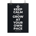 KEEP CALM AND GROW AT YOUR OWN PACE Poster (Dark)