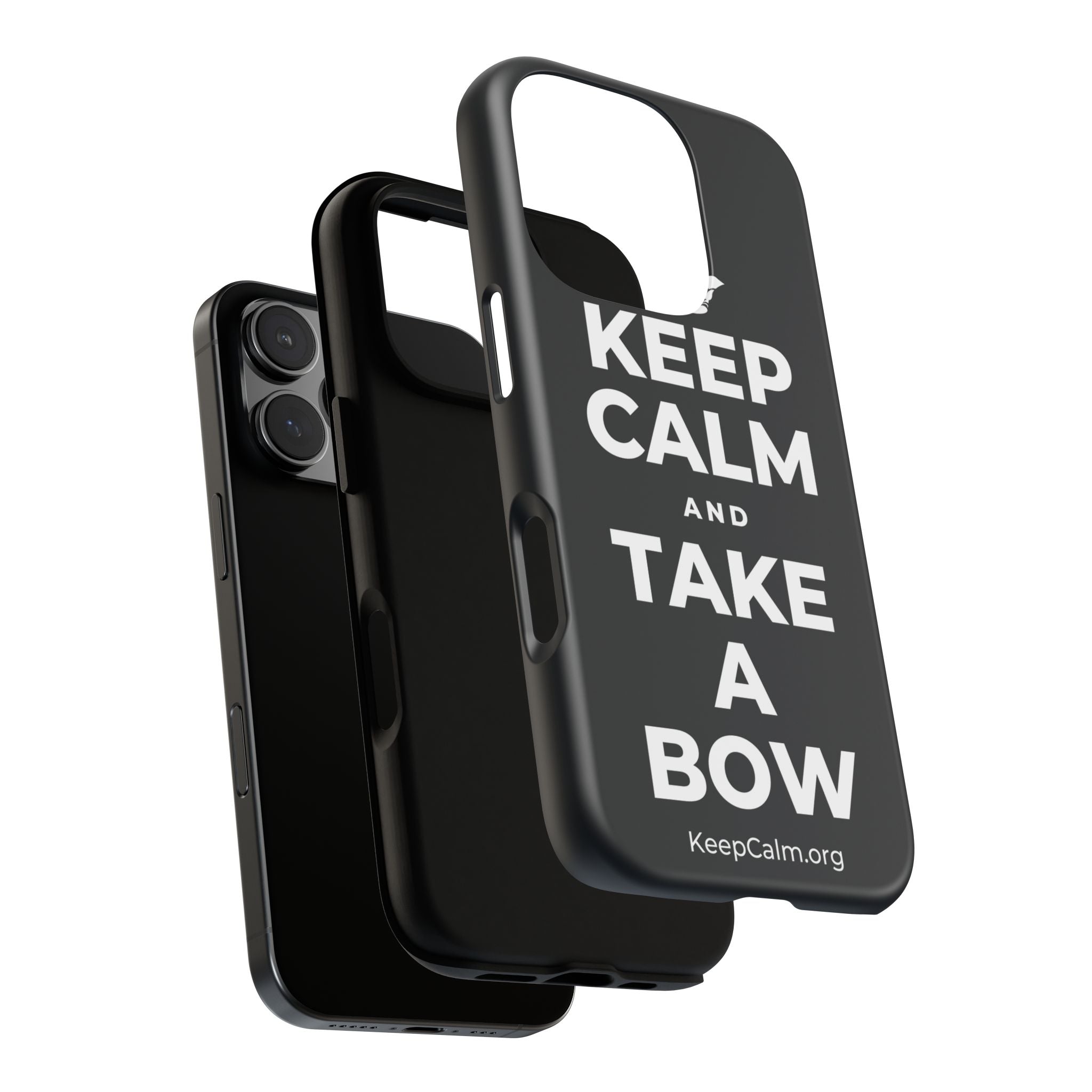 KEEP CALM AND TAKE A BOW Phone Case (Dark)