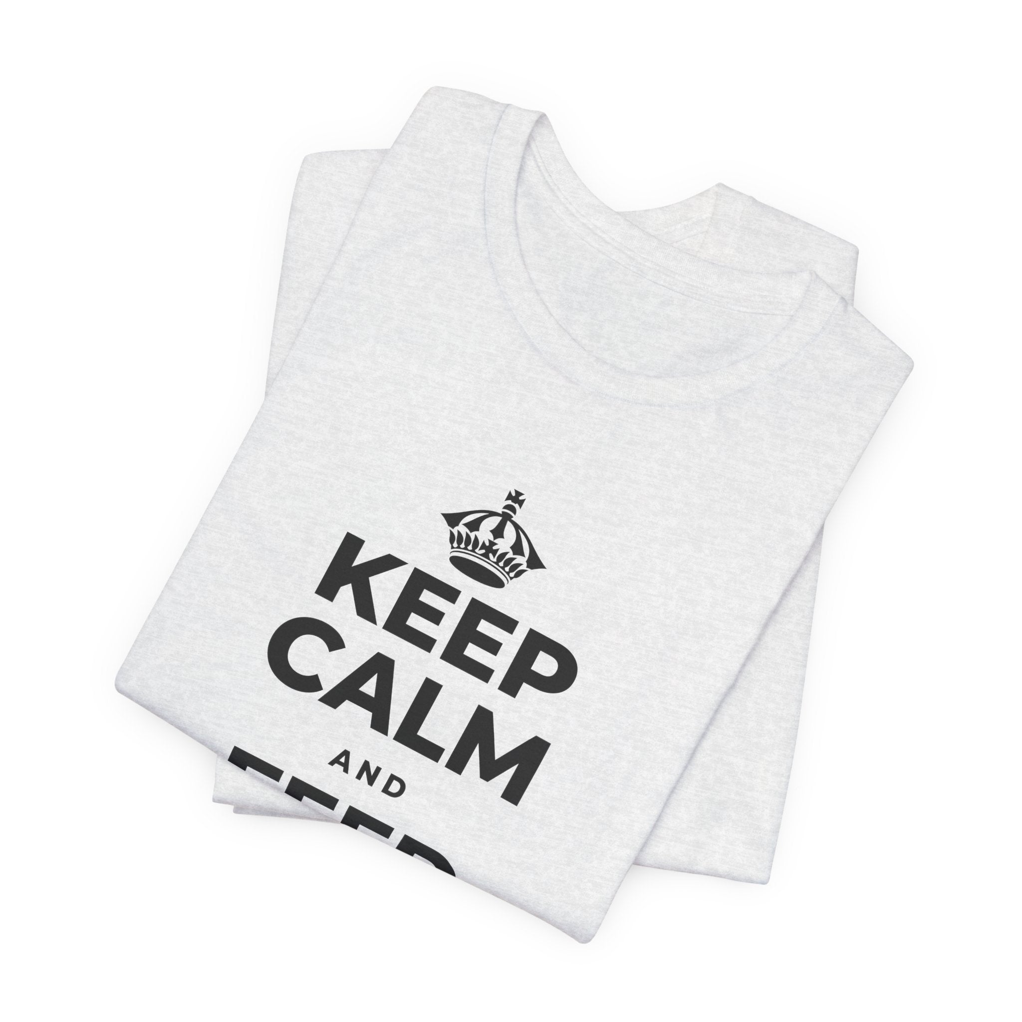KEEP CALM AND FEED YOUR SOUL TOO T-Shirt (Soft Cream–Heather Mauve)