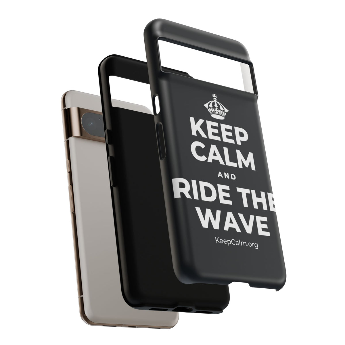 KEEP CALM AND RIDE THE WAVE Phone Case (Dark)