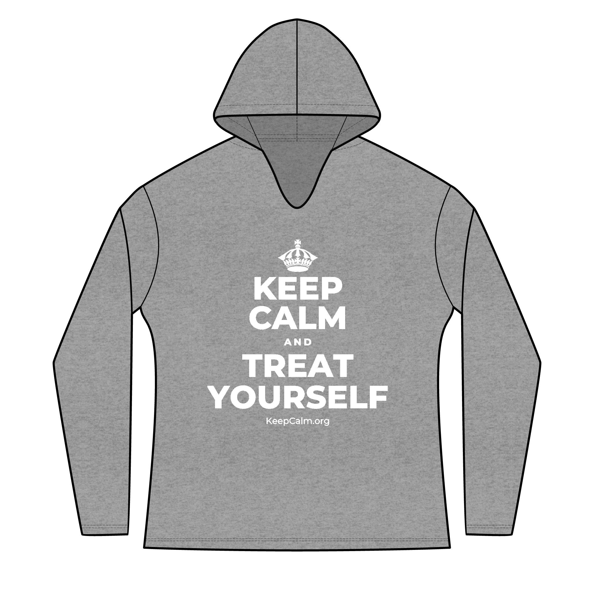 KEEP CALM AND TREAT YOURSELF Women's Long Sleeve Hoodie