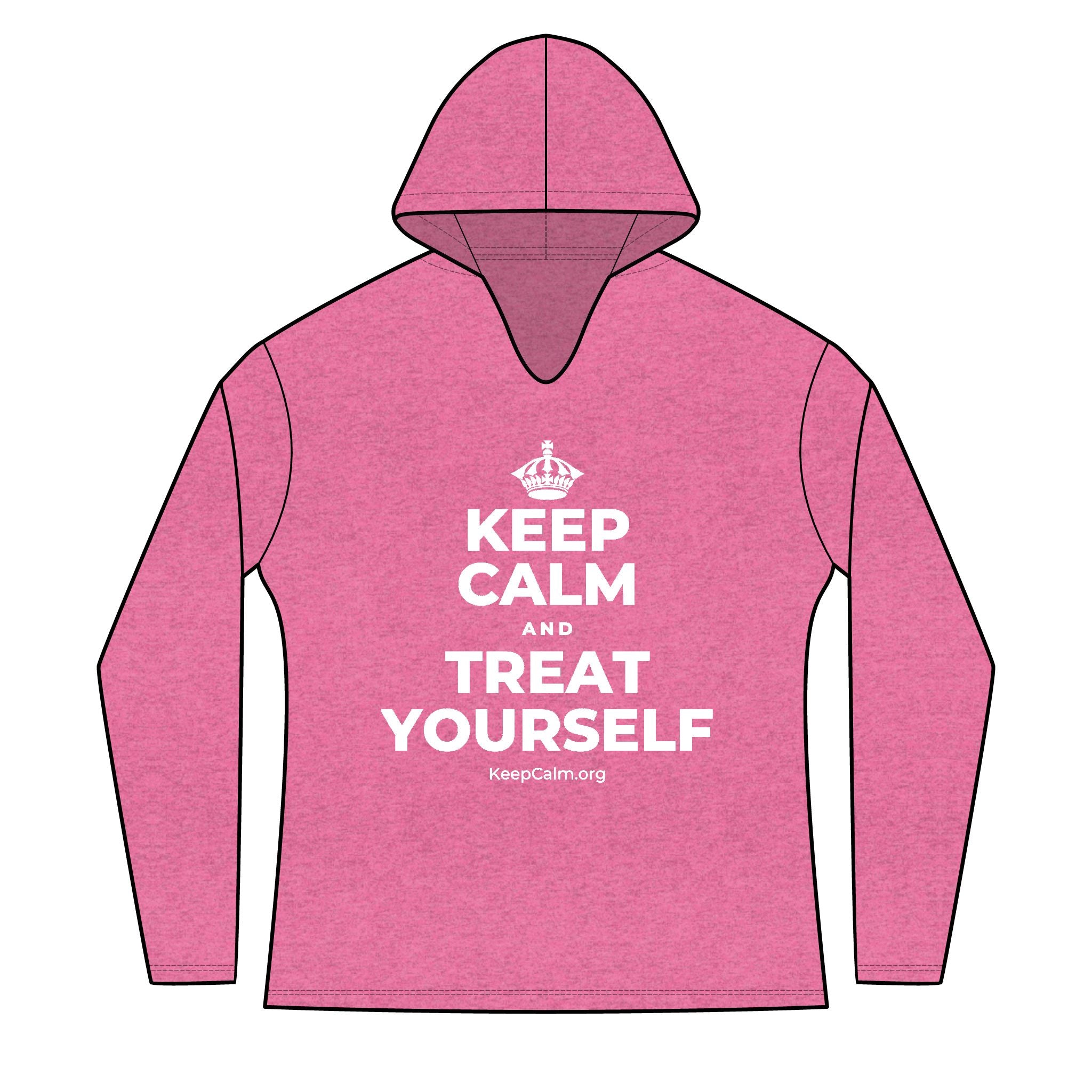 KEEP CALM AND TREAT YOURSELF Women's Long Sleeve Hoodie