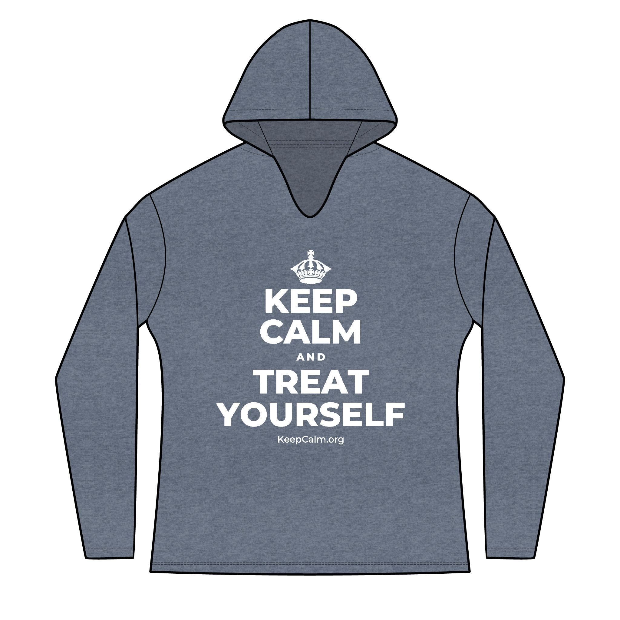 KEEP CALM AND TREAT YOURSELF Women's Long Sleeve Hoodie