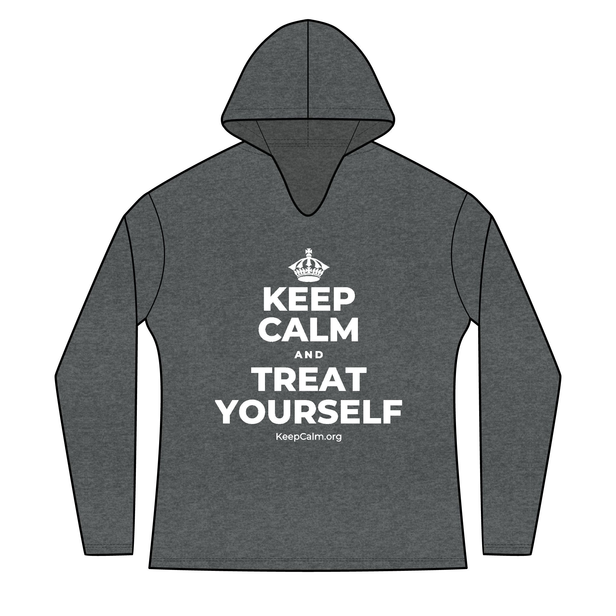 KEEP CALM AND TREAT YOURSELF Women's Long Sleeve Hoodie