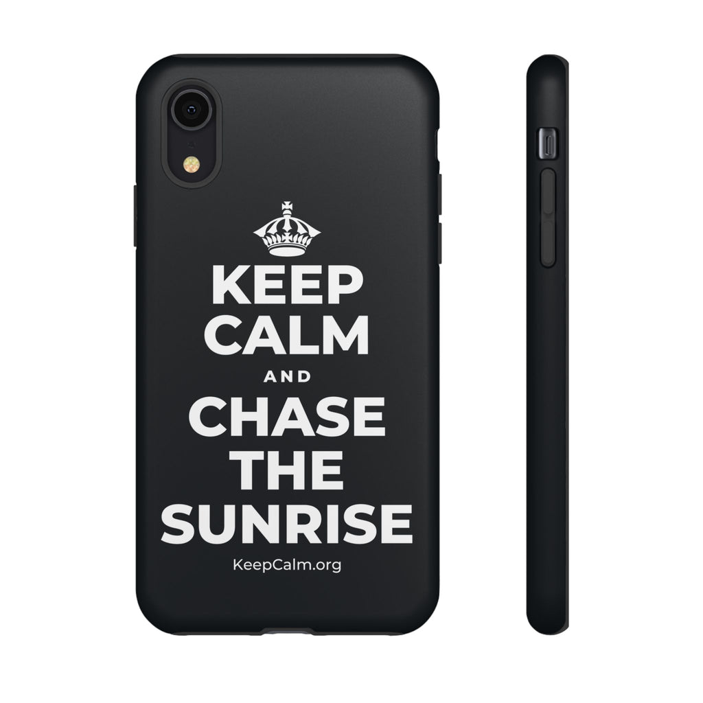 KEEP CALM AND CHASE THE SUNRISE Phone Case (Dark)