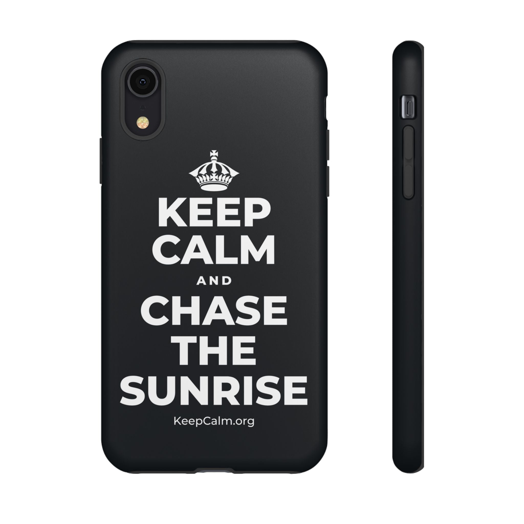 KEEP CALM AND CHASE THE SUNRISE Phone Case (Dark)